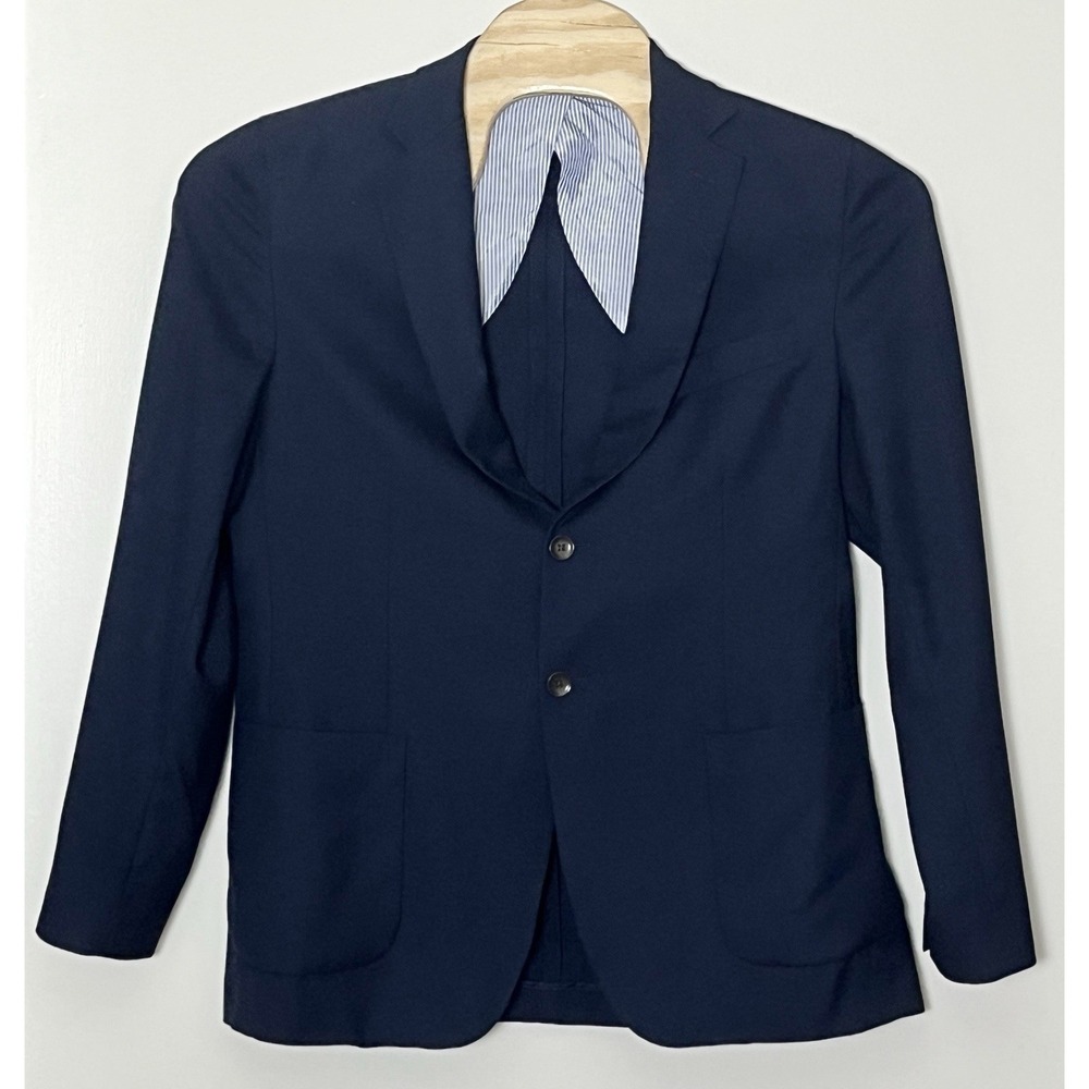 Charles Tyrwhitt Twill Blazer Men's 44L Navy Blue Slim Fit Wool Quiet Luxury